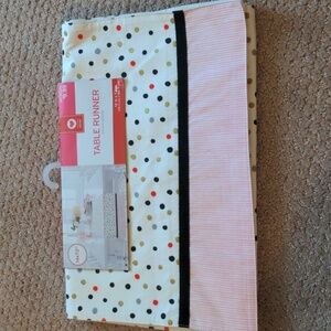 Target Polka Dots Cloth Table Runner (14" x 72") NWT